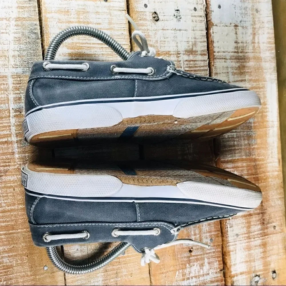 ✅Sperry Top Sider Halyard Boys Canvas Boat Shoe